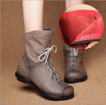 Leather Retro waterproof Boots