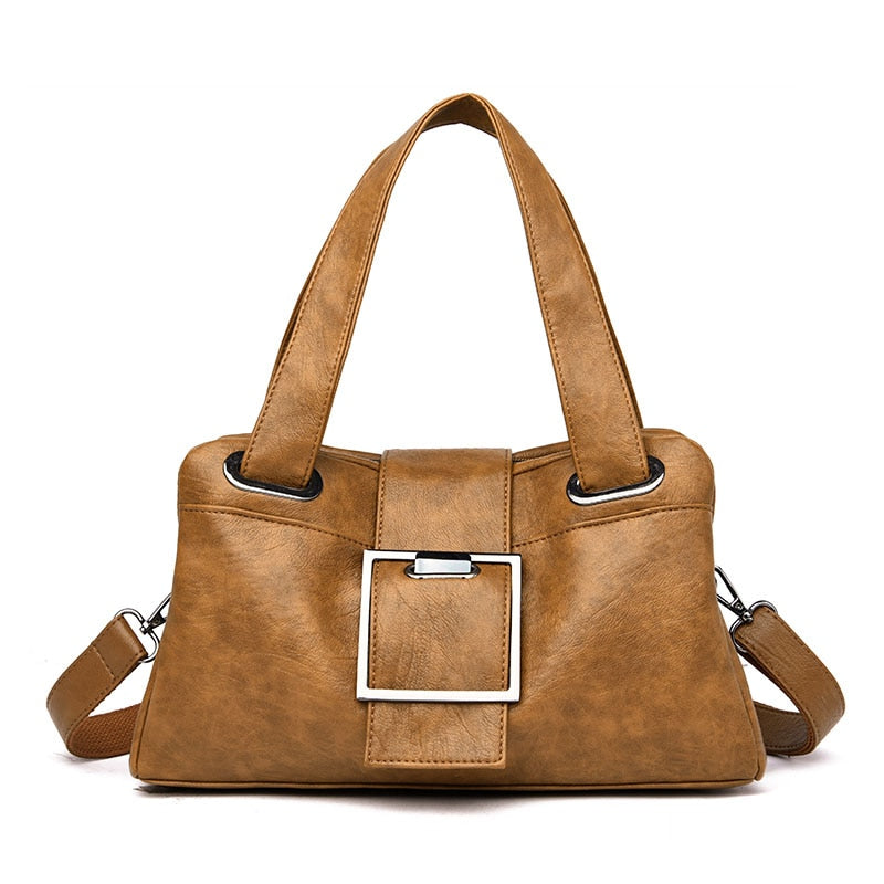 Vintage Soft Leather Crossbody Shoulder Bag