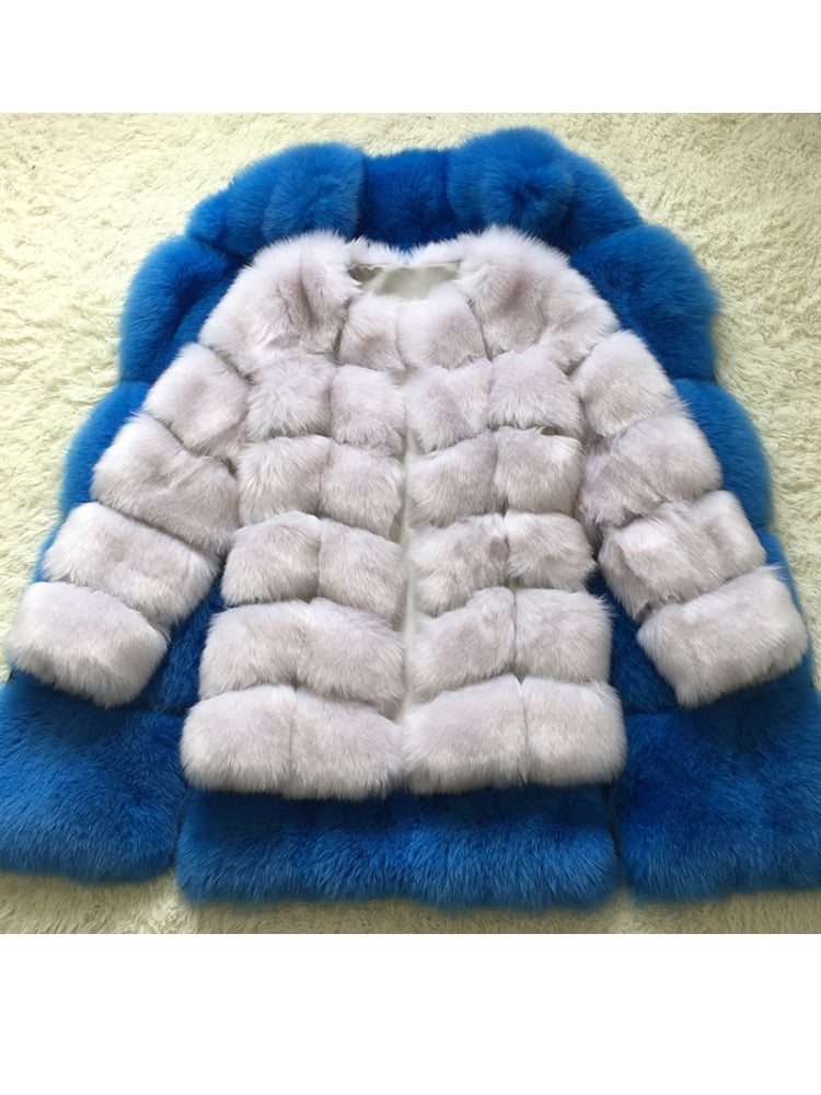 Woman Winter Fluffy Faux Fur Coat